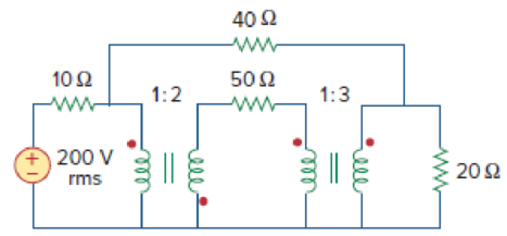 Chapter 13, Problem 65P, Calculate the average power dissipated by the 20- resistor in Fig. 13.130. 