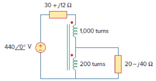 Chapter 13, Problem 70P, In the ideal transformer circuit shown in Fig. 13.133, determine the average power delivered to the 