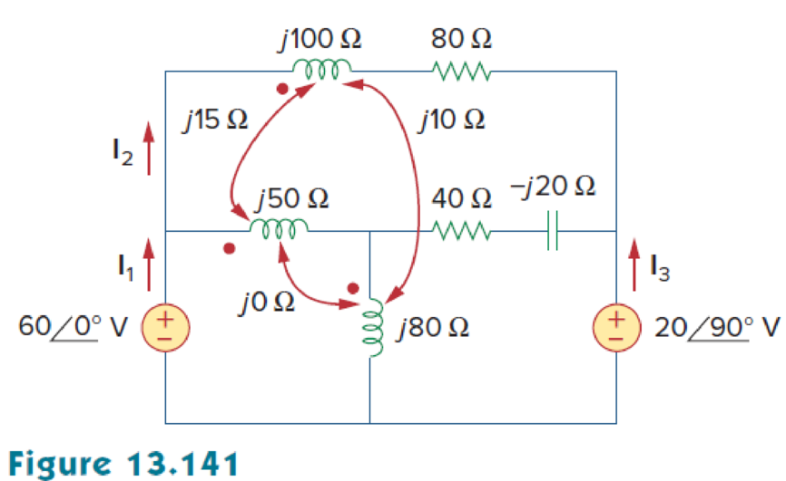 Chapter 13, Problem 79P, Use PSpice or MultiSim to find I1, I2, and I3 in the circuit of Fig. 13.141. 