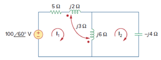 Chapter 13.2, Problem 2PP, Determine the phasor currents I1 and I2 in the circuit of Fig. 13.13. Figure 13.13 For Practice 