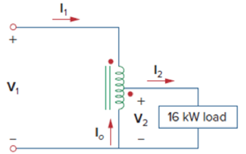 Chapter 13.6, Problem 11PP, In the autotransformer circuit of Fig. 13.45, find currents I1, I2, and Io. Take V1 = 8 kV, V2 = 2 