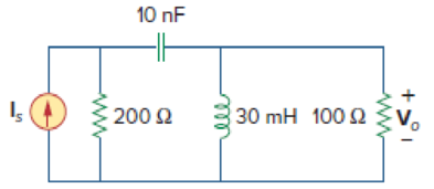 Chapter 14, Problem 85P, Use PSpice or MultiSim to obtain the magnitude and phase plots of Vo/Is of the circuit in Fig. 