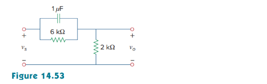 Chapter 14.10, Problem 15PP, Obtain the frequency response of the circuit in Fig. 14.53 using PSpice. Use a linear frequency 