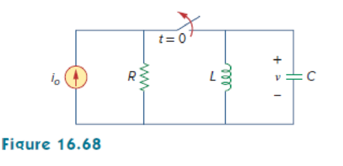 Chapter 16, Problem 45P, Find v(t) for t  0 in the circuit in Fig. 16.68. 