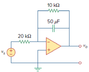 Chapter 16, Problem 66P, For the op amp circuit in Fig. 16.89, find v0(t) for t  0. Take vs = 12 e5t u(t) V. Figure 16.89 