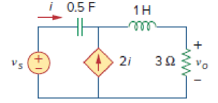 Chapter 16, Problem 77P, Obtain the transfer function H(s) = VoVs for the circuit of Fig. 16.96. Figure 16.96 
