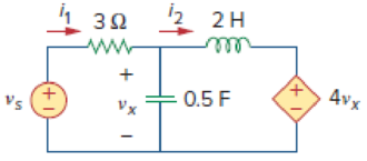 Chapter 16, Problem 79P, For the circuit in Fig. 16.97, find: (a) I1/Vs (b) I2/Vx Figure 16.97 