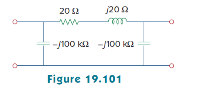 Chapter 19, Problem 46P, Find the transmission parameters for the circuit in Fig. 19.101. 