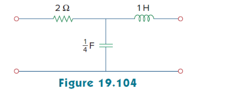 Chapter 19, Problem 50P, Derive the s-domain expression for the t parameters of the circuit in Fig. 19.104. 