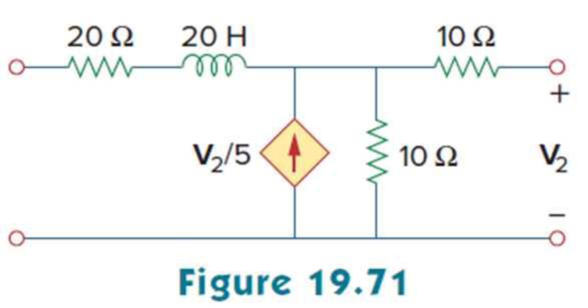 Chapter 19, Problem 7P, Calculate the z parameters of the circuit in Fig. 19.71 as functions of s. 