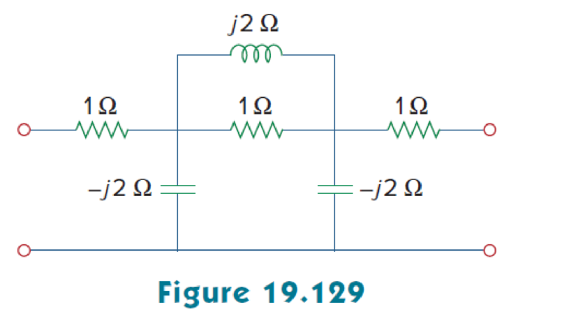 Chapter 19, Problem 87P, For the circuit shown in Fig. 19.129, use PSpice or MultiSim to obtain the t parameters. Assume 