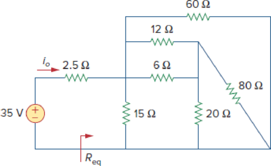 Chapter 2, Problem 38P, Find Req and io in the circuit of Fig. 2.102. Figure 2.102 For Prob. 2.38. 