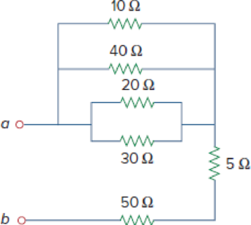Chapter 2, Problem 45P, Find the equivalent resistance at terminals a-b of each circuit in Fig. 2.109. Figure 2.109 , example  1