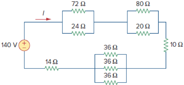 Chapter 2, Problem 46P, Find I in the circuit of Fig. 2.110. Figure 2.110 