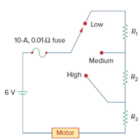 Chapter 2, Problem 74P, The circuit in Fig. 2.134 is to control the speed of a motor such that the motor draws currents 5 A, 