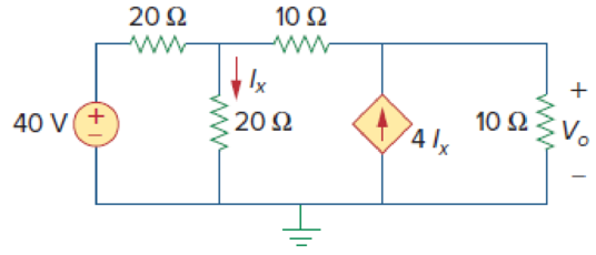 Chapter 3, Problem 12P, Using nodal analysis, determine Vo in the circuit in Fig. 3.61. Figure 3.61 For Prob. 3.12. 