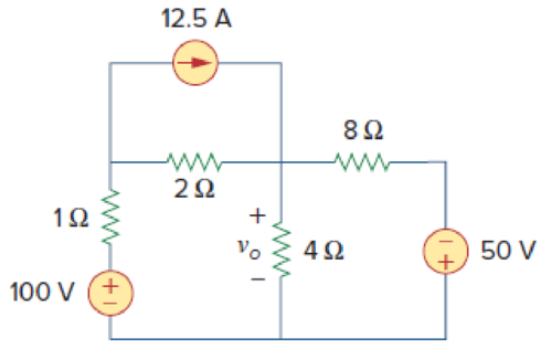 Chapter 3, Problem 14P, Using nodal analysis, find vo in the circuit of Fig. 3.63. Figure 3.63 For Prob. 3.14. 