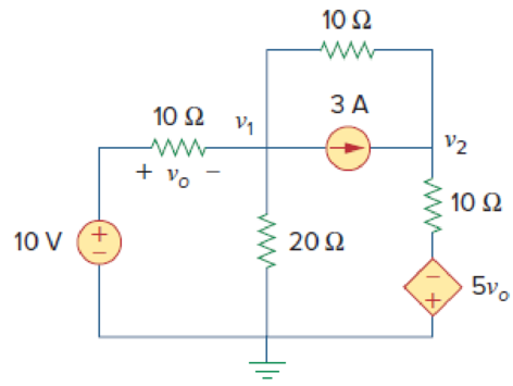Chapter 3, Problem 22P, Determine v1 and v2 in the circuit of Fig. 3.71. Figure 3.71 For Prob. 3.22. 