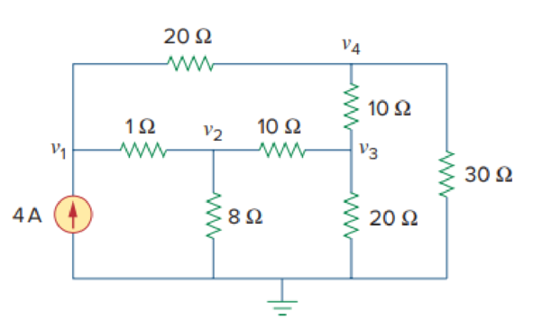 Chapter 3, Problem 25P, Use nodal analysis along with MATLAB to determine the node voltages in Fig. 3.74. Figure 3.74 For 