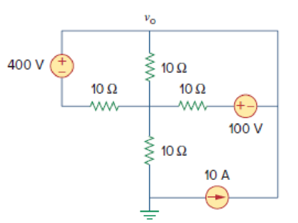 Chapter 3, Problem 51P, Apply mesh analysis to find vo in the circuit of Fig. 3.96. Figure 3.96 