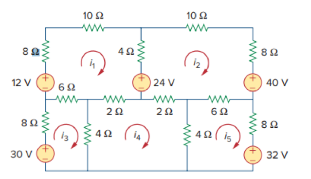 Chapter 3, Problem 66P, Write a set of mesh equations for the circuit in Fig. 3.110. Use MATLAB to determine the mesh 