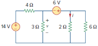 Chapter 3.3, Problem 3PP, Figure 3.11 For Practice Prob. 3.3. Find v and i in the circuit of Fig. 3.11. Answer: 400 mV, 2.8 A. 