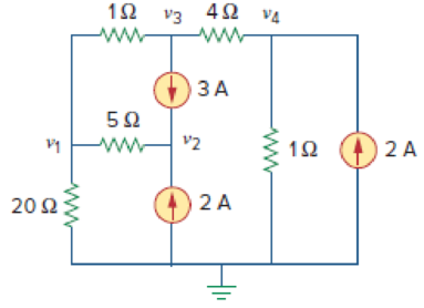 Chapter 3.6, Problem 8PP, By inspection, obtain the node-voltage equations for the circuit in Fig. 3.28. Answer: 