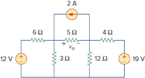 Chapter 4, Problem 12P, Determine vo in the circuit of Fig. 4.80 using the superposition principle. Figure 4.80 