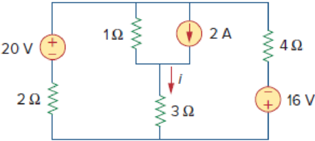 Chapter 4, Problem 15P, For the circuit in Fig. 4.83, use superposition to find i. Calculate the power delivered to the 3- 
