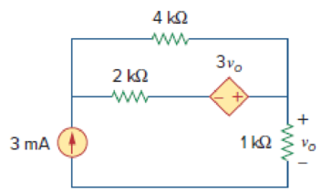 Chapter 4, Problem 29P, Use source transformation to find vo in the circuit of Fig. 4.97. Figure 4.97 