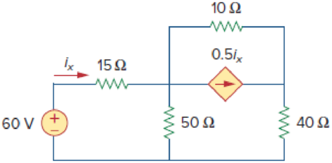 Chapter 4, Problem 32P, Use source transformation to find ix in the circuit of Fig. 4.100. Figure 4.100 