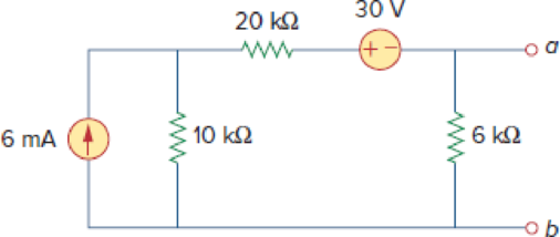 Chapter 4, Problem 37P, Find the Norton equivalent with respect to terminals a-b in the circuit shown in Fig. 4.104. Figure 