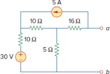 Chapter 4, Problem 39P, Obtain the Thevenin equivalent at terminals a-b of the circuit shown in Fig. 4.106. Figure 4.106 