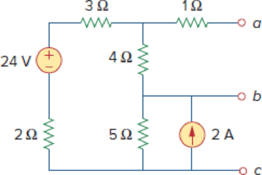 Chapter 4, Problem 44P, For the circuit in Fig. 4.111, obtain the Thevenin equivalent as seen from terminals: (a) a-b (b) 