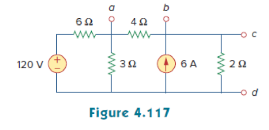 Chapter 4, Problem 51P, Given the circuit in Fig. 4.117, obtain the Norton equivalent as viewed from terminals: (a) a-b (b) 