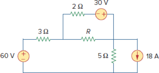 Chapter 4, Problem 66P, Find the maximum power that can be delivered to the resistor R in the circuit of Fig. 4.132. Figure 