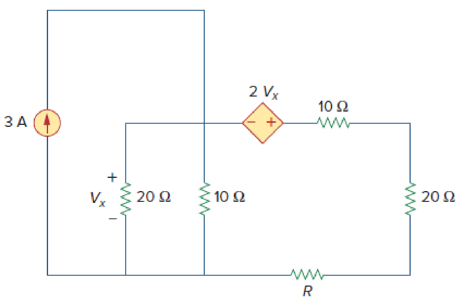 Chapter 4, Problem 70P, Determine the maximum power delivered to the variable resistor R shown in the circuit of Fig. 4.136. 