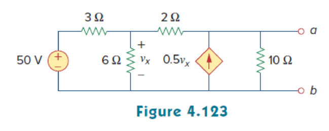 Chapter 4, Problem 79P, Obtain the Thevenin equivalent of the circuit in Fig. 4.123 using PSpice or MultiSim. 