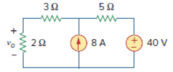 Chapter 4.3, Problem 3PP, Figure 4.8 Using the superposition theorem, find vo in the circuit of Fig. 4.8. Answer: 16 V. 