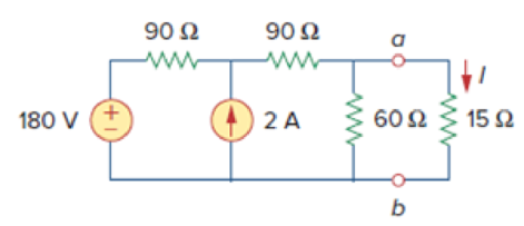 Chapter 4.5, Problem 8PP, Using Thevenins theorem, find the equivalent circuit to the left of the terminals in the circuit of 