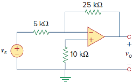 Chapter 5, Problem 12P, Calculate the voltage ratio vo/vs for the op amp circuit of Fig. 5.51. Assume that the op amp is 