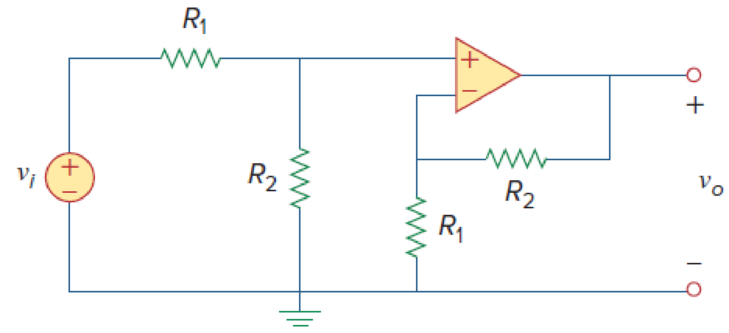 Chapter 5, Problem 29P, Determine the voltage gain vo/vi of the op amp circuit in Fig. 5.67. Figure 5.67 For Prob. 5.29. 