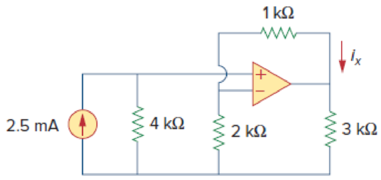 Chapter 5, Problem 33P, Refer to the op amp circuit in Fig. 5.71. Calculate ix and the power absorbed by the 3-k resistor. 
