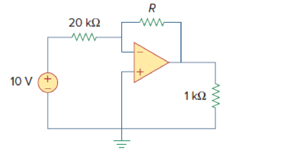 Chapter 5, Problem 85P, In the op amp circuit of Fig. 5.104, find the value of R so that the power absorbed by the 10-k 