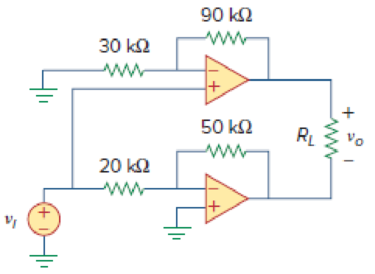Chapter 5, Problem 92CP, Refer to the bridge amplifier shown in Fig. 5.109. Determine the voltage gain vovi. Figure 5.109 For 