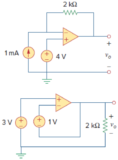 Chapter 5, Problem 9P, Determine vo for each of the op amp circuits in Fig. 5.48. Figure 5.48 For Prob. 5.9. 