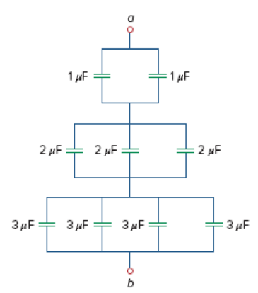 Chapter 6, Problem 20P, Find the equivalent capacitance at terminals a-b of the circuit in Fig. 6.54. Figure 6.54 For Prob. 