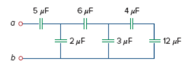 Chapter 6, Problem 21P, Determine the equivalent capacitance at terminals a-b of the circuit in Fig. 6.55. Figure 6.55 For 