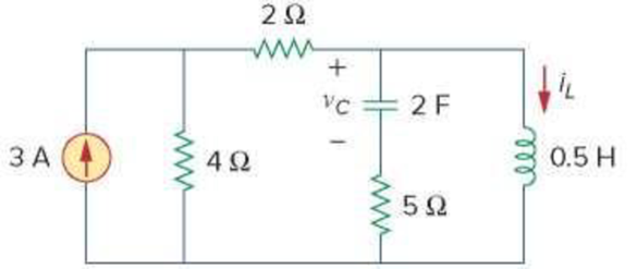 Chapter 6, Problem 46P, Find vC, iL, and the energy stored in the capacitor and inductor in the circuit of Fig. 6.69 under 