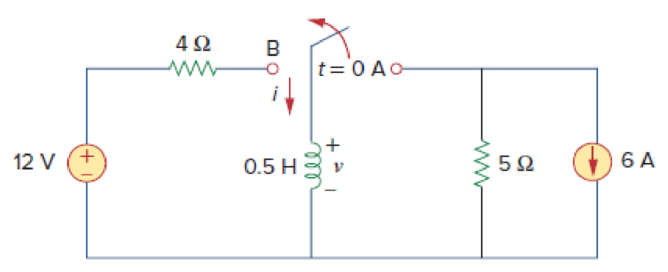 Chapter 6, Problem 64P, The switch in Fig. 6.86 has been in position A for a long time. At t = 0, the switch moves from 